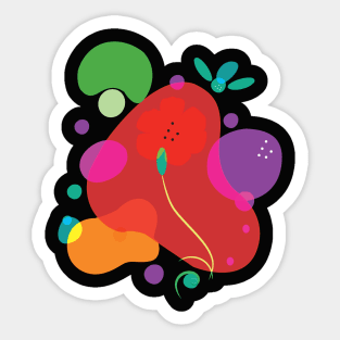 Organic Shapes Art Sticker